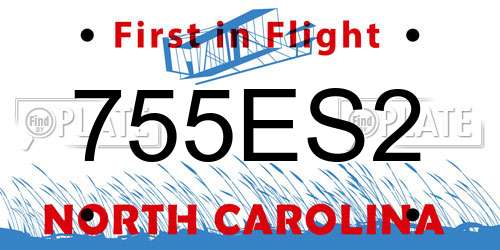 755ES2 North Carolina License Plate