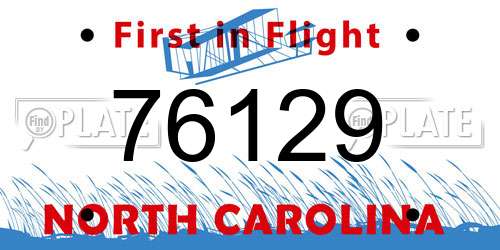 76129 North Carolina License Plate