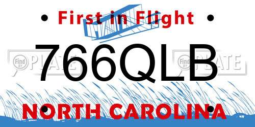 766QLB North Carolina License Plate