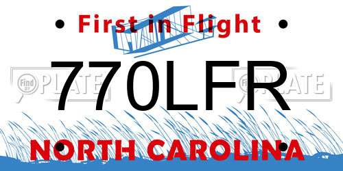 770LFR North Carolina License Plate