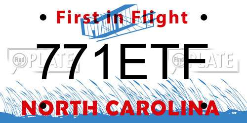 771ETF North Carolina License Plate