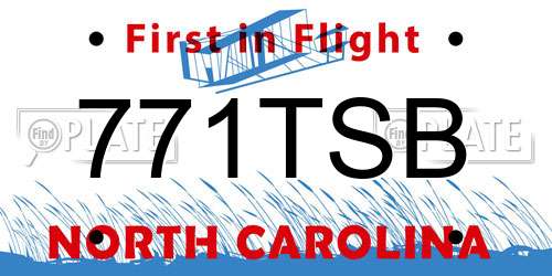 771TSB North Carolina License Plate