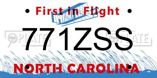 771ZSS North Carolina License Plate