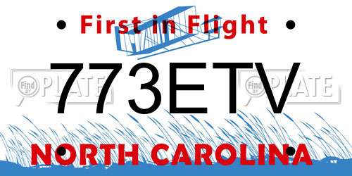 773ETV North Carolina License Plate