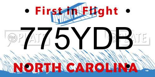 775YDB North Carolina License Plate