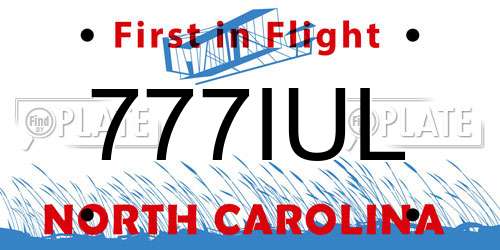 777IUL North Carolina License Plate