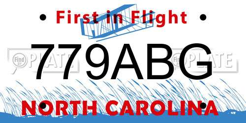 779ABG North Carolina License Plate
