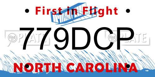 779DCP North Carolina License Plate