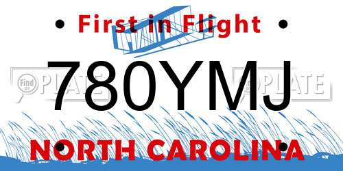 780YMJ North Carolina License Plate