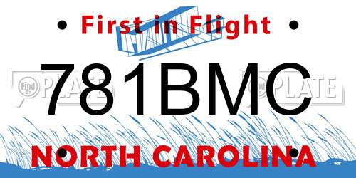 781BMC North Carolina License Plate