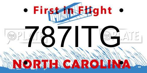 787ITG North Carolina License Plate