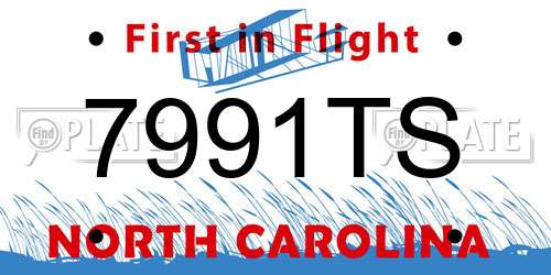 7991TS North Carolina License Plate