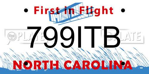 799ITB North Carolina License Plate