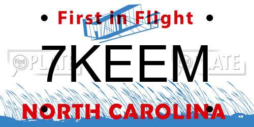 7KEEM North Carolina License Plate