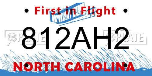812AH2 North Carolina License Plate