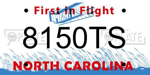 8150TS North Carolina License Plate