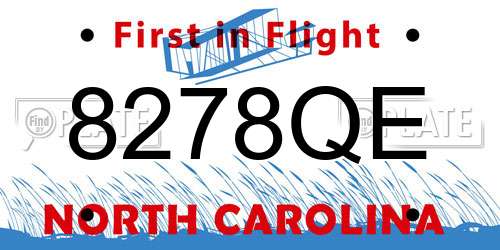 8278QE North Carolina License Plate