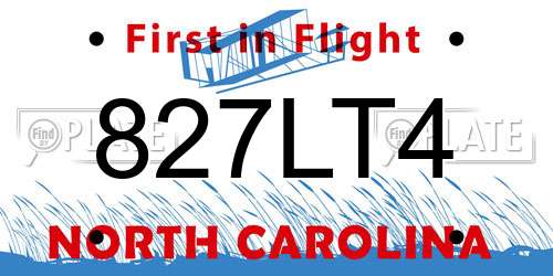 827LT4 North Carolina License Plate