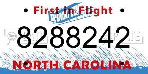 8288242 North Carolina License Plate