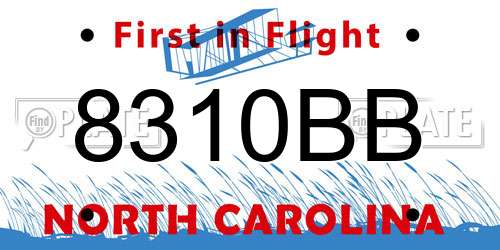8310BB North Carolina License Plate