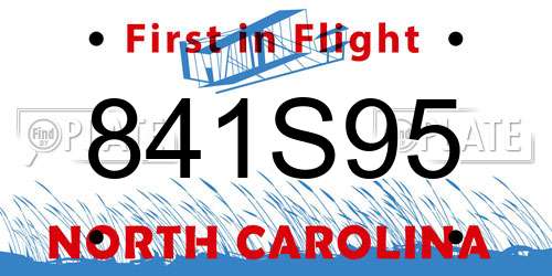 841S95 North Carolina License Plate