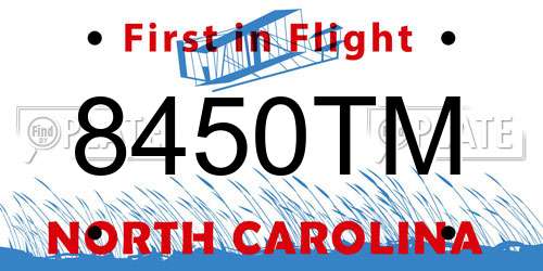 8450TM North Carolina License Plate