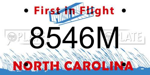 8546M North Carolina License Plate