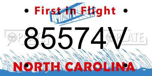 85574V North Carolina License Plate