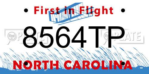 8564TP North Carolina License Plate