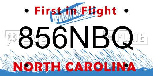 856NBQ North Carolina License Plate