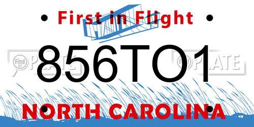 856TO1 North Carolina License Plate