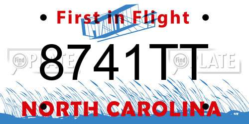 8741TT North Carolina License Plate