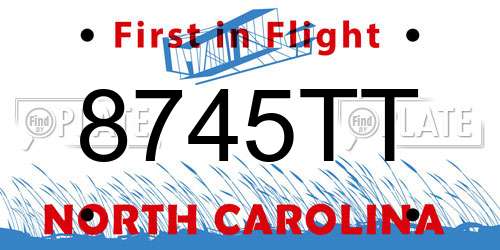 8745TT North Carolina License Plate