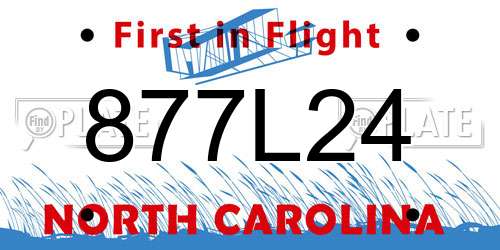 877L24 North Carolina License Plate