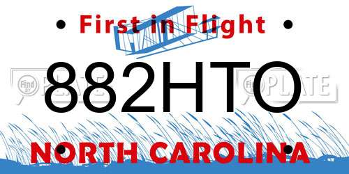 882HTO North Carolina License Plate