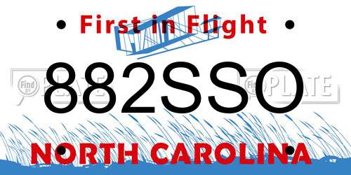 882SSO North Carolina License Plate