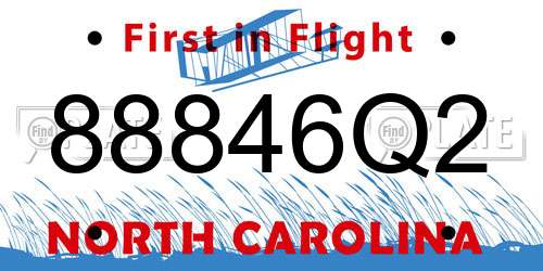 88846Q2 North Carolina License Plate