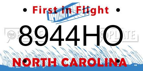 8944HO North Carolina License Plate