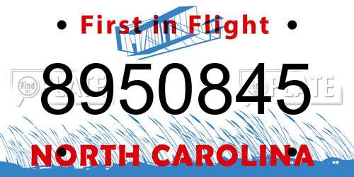 8950845 North Carolina License Plate