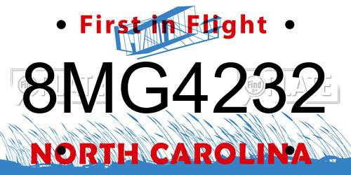 8MG4232 North Carolina License Plate