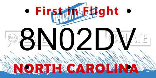 8N02DV North Carolina License Plate