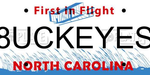 8UCKEYES North Carolina License Plate