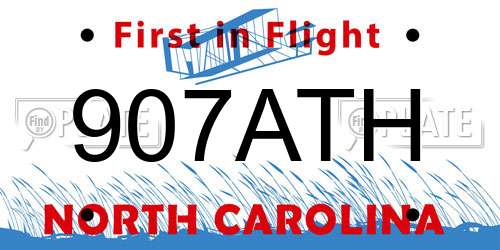 907ATH North Carolina License Plate