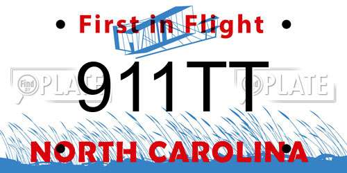 911TT North Carolina License Plate