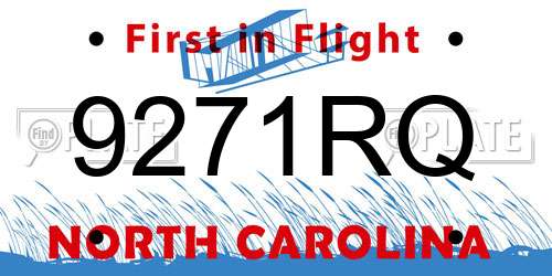 9271RQ North Carolina License Plate