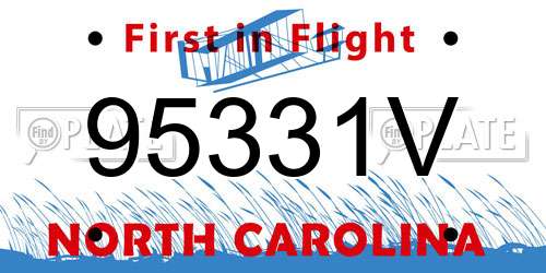 95331V North Carolina License Plate