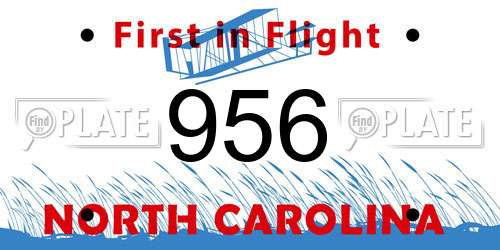 956 North Carolina License Plate