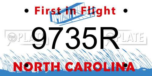 9735R North Carolina License Plate