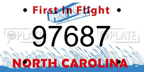 97687 North Carolina License Plate