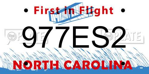 977ES2 North Carolina License Plate